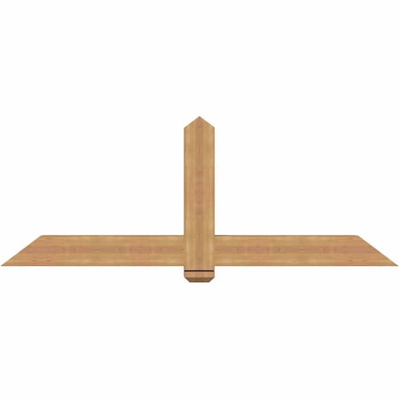 Ekena Millwork Eugene Smooth Timber Gable Bracket, Western Red Cedar, 72"W x 27"H x 5 1/2"D x 5 1/2"F, 9/12 Pitch GBW072X27X0606EUG00SWR
